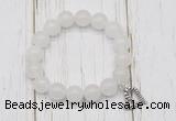 CGB6834 10mm, 12mm candy jade beaded bracelet with alloy pendant