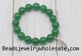 CGB6835 10mm, 12mm candy jade beaded bracelet with alloy pendant