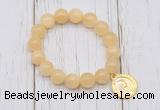 CGB6838 10mm, 12mm honey jade beaded bracelet with alloy pendant