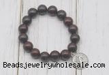 CGB6881 10mm, 12mm brecciated jasper beaded bracelet with alloy pendant