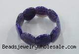 CGB702 8 inches 25*30mm agate gemstone bracelet wholesale