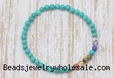 CGB7054 7 chakra 4mm turquoise beaded meditation yoga bracelets