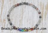 CGB7077 7 chakra 4mm blood jasper beaded meditation yoga bracelets