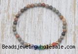 CGB7080 7 chakra 4mm polychrome jasper beaded meditation yoga bracelets