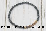 CGB7123 4mm black onyx & yellow tiger eye beaded meditation yoga bracelets