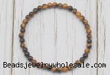 CGB7202 4mm tiny yellow tiger eye beaded meditation yoga bracelets