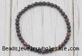 CGB7204 4mm tiny red tiger eye beaded meditation yoga bracelets