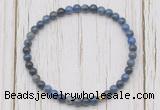 CGB7214 4mm tiny dumortierite beaded meditation yoga bracelets