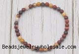 CGB7218 4mm tiny mookaite beaded meditation yoga bracelets