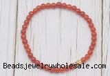 CGB7232 4mm tiny red agate beaded meditation yoga bracelets