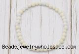 CGB7239 4mm tiny ivory jade beaded meditation yoga bracelets