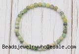 CGB7245 4mm tiny Australia chrysoprase beaded meditation yoga bracelets