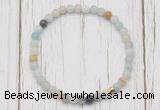 CGB7251 4mm tiny amazonite beaded meditation yoga bracelets