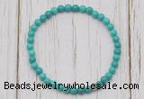 CGB7254 4mm tiny turquoise beaded meditation yoga bracelets