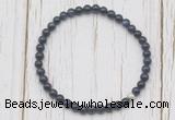 CGB7258 4mm tiny blue goldstone beaded meditation yoga bracelets