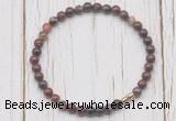 CGB7267 4mm tiny brecciated jasper beaded meditation yoga bracelets