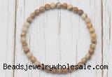 CGB7271 4mm tiny picture jasper beaded meditation yoga bracelets