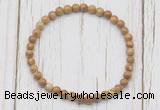 CGB7273 4mm tiny wooden jasper beaded meditation yoga bracelets