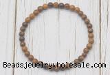 CGB7274 4mm tiny elephant skin jasper beaded meditation yoga bracelets