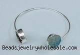 CGB728 15mm coin druzy agate gemstone bangles wholesale