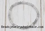 CGB7288 4mm tiny cloudy quartz beaded meditation yoga bracelets