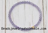 CGB7291 4mm tiny light amethyst beaded meditation yoga bracelets