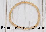 CGB7298 4mm tiny citrine beaded meditation yoga bracelets