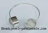 CGB738 20mm coin druzy agate gemstone bangles wholesale