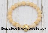 CGB7382 8mm honey jade bracelet with tiger head for men or women