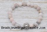 CGB7412 8mm natural pink opal bracelet with lion head for men or women