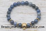 CGB7417 8mm dumortierite bracelet with tiger head for men or women