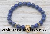 CGB7418 8mm lapis lazuli bracelet with tiger head for men or women