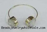 CGB742 20mm coin druzy agate gemstone bangles wholesale