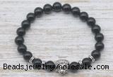 CGB7446 8mm black onyx bracelet with lion head for men or women