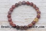 CGB7464 8mm Portuguese agate bracelet with buddha for men or women