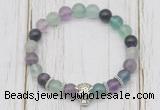 CGB7503 8mm fluorite bracelet with tiger head for men or women