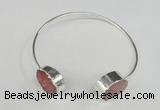 CGB760 13*18mm - 15*20mm oval druzy agate gemstone bangles