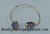 CGB776 13*18mm - 15*20mm freeform druzy agate gemstone bangles