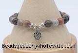 CGB7765 8mm wooden jasper bead with luckly charm bracelets