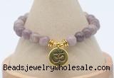 CGB7772 8mm lepidolite bead with luckly charm bracelets