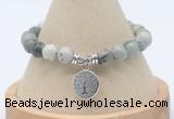 CGB7773 8mm greeting pine jasper bead with luckly charm bracelets