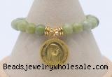 CGB7779 8mm China jade bead with luckly charm bracelets