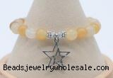 CGB7783 8mm yellow aventurine bead with luckly charm bracelets