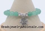 CGB7785 8mm green aventurine bead with luckly charm bracelets