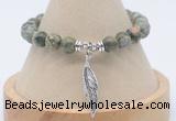 CGB7796 8mm rhyolite bead with luckly charm bracelets wholesale