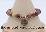 CGB7798 8mm mookaite bead with luckly charm bracelets wholesale