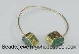 CGB780 13*18mm - 15*20mm freeform druzy agate gemstone bangles