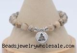 CGB7800 8mm feldspar bead with luckly charm bracelets wholesale