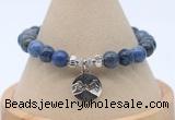 CGB7817 8mm dumortierite bead with luckly charm bracelets