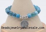 CGB7819 8mm apatite gemstone bead with luckly charm bracelets